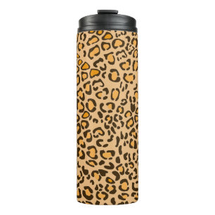 Benutzerdefinierter Name Leopard Tierdruck-Muster- Thermosbecher
