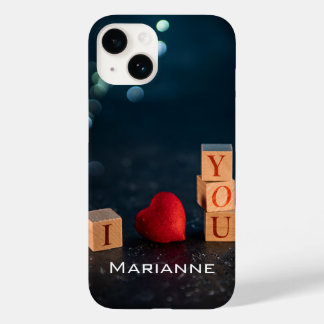 Benutzerdefinierter Name Liebesfoto Personalisiert Case-Mate iPhone 14 Hülle