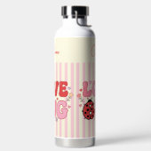 Benutzerdefinierter Name Love Bug Valentinstag Mar Trinkflasche (links)