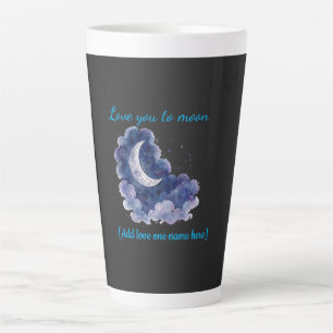 Benutzerdefinierter Name Love You to the Moon Wass Milchtasse