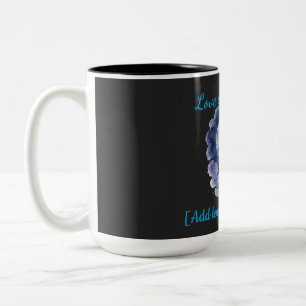 Benutzerdefinierter Name Love You to the Moon Wass Zweifarbige Tasse