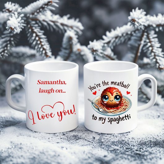 Benutzerdefinierter Name Lustiger Lebensmittel-Bec Kaffeetasse