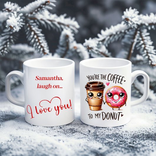Benutzerdefinierter Name Lustiger Lebensmittel-Bec Kaffeetasse