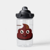 Benutzerdefinierter Name Lustiger POOP Trinkflasche (Rückseite)