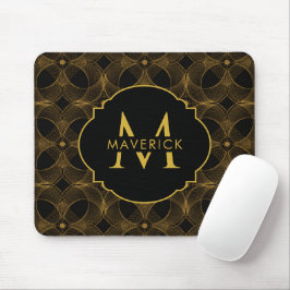 Benutzerdefinierter Name Luxus Gold Guilloché Naht Mousepad