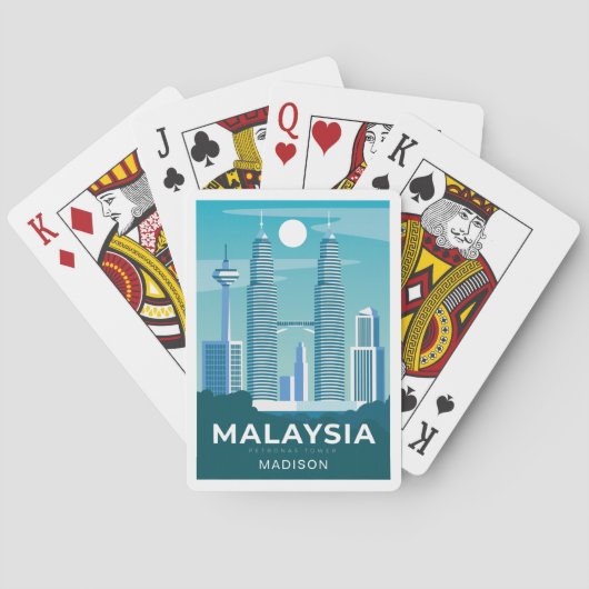 Benutzerdefinierter Name MALAYSIA Spielkarten (Rückseite)