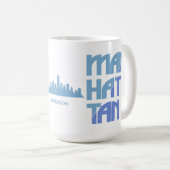 Benutzerdefinierter Name Manhattan New York Kaffeetasse (VorderseiteRechts)