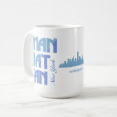 Benutzerdefinierter Name Manhattan New York Kaffeetasse (Vorderseite Links)