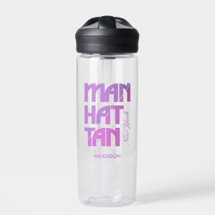 Benutzerdefinierter Name Manhattan New York Trinkflasche