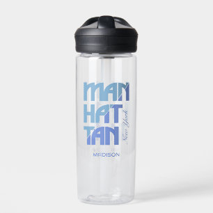 Benutzerdefinierter Name Manhattan New York Trinkflasche