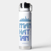 Benutzerdefinierter Name Manhattan New York Trinkflasche (Hinten)