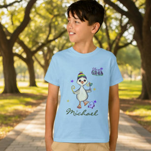 Benutzerdefinierter Name Mardi Gras Jungen Gans Ka T-Shirt