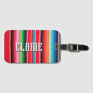 Benutzerdefinierter Name Mexico Serape – Mexikanis Gepäckanhänger