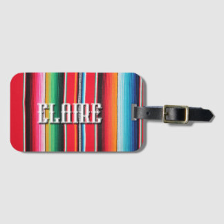 Benutzerdefinierter Name Mexico Serape – Mexikanis Gepäckanhänger