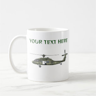 Benutzerdefinierter Name Militär-Tarnung Hubschrau Kaffeetasse