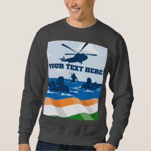 Benutzerdefinierter Name Militärhubschrauber Rettu Sweatshirt