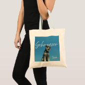 Benutzerdefinierter Name Miniature Schnauzer Hunde Tragetasche (Vorderseite (Produkt))