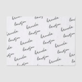 Benutzerdefinierter Name Minimal Script Kleinunter Seidenpapier (Vorderseite)