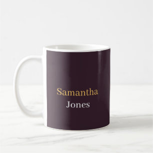 Benutzerdefinierter Name minimalistisches modernes Kaffeetasse