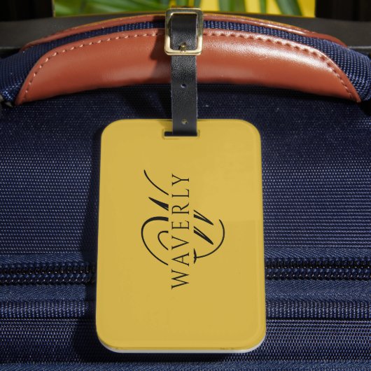 Benutzerdefinierter Name mit Monogramm Stylish Met Gepäckanhänger (Vorderseite Insitu 2)