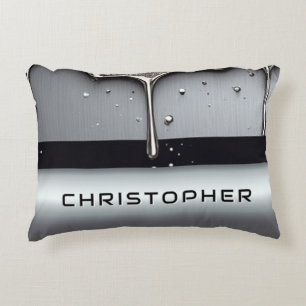 Benutzerdefinierter Name mit tropfendem flüssigem  Dekokissen