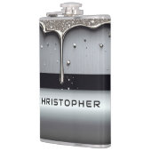 Benutzerdefinierter Name mit tropfendem flüssigem  Flachmann (Links)