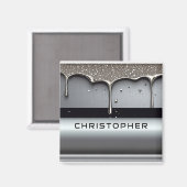 Benutzerdefinierter Name mit tropfendem flüssigem Magnet (Vorderseite/Rückseite)