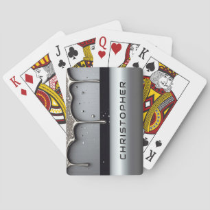 Benutzerdefinierter Name mit tropfendem flüssigem  Spielkarten