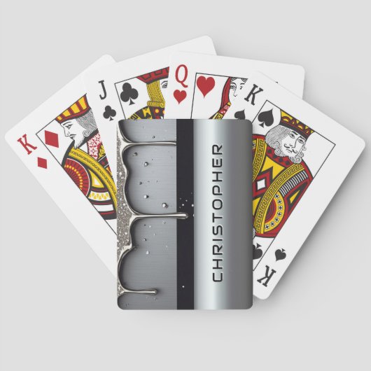 Benutzerdefinierter Name mit tropfendem flüssigem Spielkarten (Rückseite)