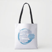 Benutzerdefinierter Name „Mit Vorsicht behandeln“ Tasche (Vorderseite)