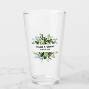 Benutzerdefinierter Name moderne florale girly Kaf Glas