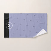 Benutzerdefinierter Name Monogramm einfache blaue  Handtuch (Handtuch)