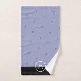 Benutzerdefinierter Name Monogramm einfache blaue  Handtuch