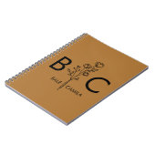 Benutzerdefinierter Name Monogramm Mappe, Personal Notizblock (Linke Seite)