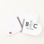 Benutzerdefinierter Name Monogramm Mappe, Personal Notizblock (Innenseite)