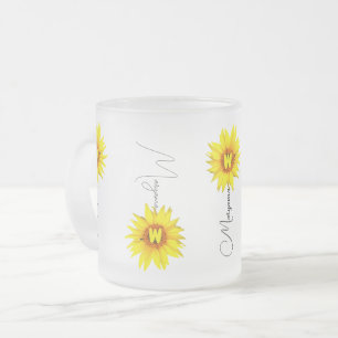 Benutzerdefinierter Name & Monogramm mit eleganter Mattglastasse