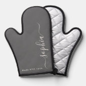 Benutzerdefinierter Name, Monogramm Ofenhandschuh (Vorderseite/Rückseite)