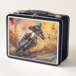 Benutzerdefinierter Name Motocross Metall Brotdose
