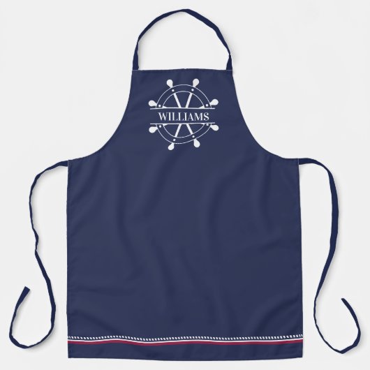 Benutzerdefinierter Name Nautical Schürze (Vorderseite)