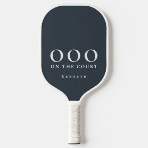 Benutzerdefinierter Name Navy Blau Weiß OOO Lustig Pickleball Schläger