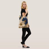Benutzerdefinierter Name Navy Navy Blau & Gold Bot Tasche (Am Model)