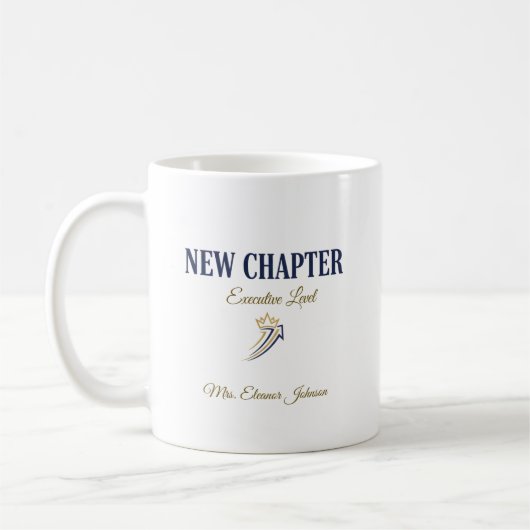 Benutzerdefinierter Name Neues Kapitel Executive-E Kaffeetasse (Links)