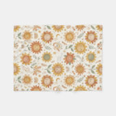 Benutzerdefinierter Name Niedlicher Boho-Sonnenblu Fleecedecke (Vorderseite (Horizontal))
