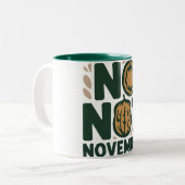 Benutzerdefinierter Name No Nut November Becher –  Zweifarbige Tasse (Vorderseite Links)