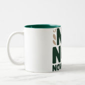 Benutzerdefinierter Name No Nut November Becher –  Zweifarbige Tasse (Links)