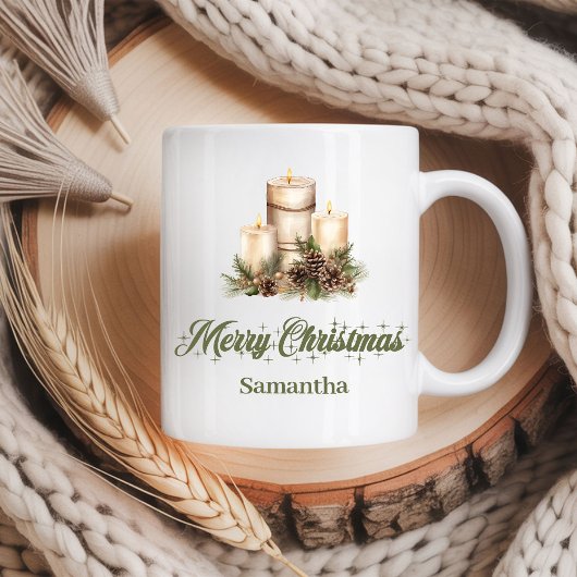 Benutzerdefinierter Name Nordic Style Weihnachtska Kaffeetasse