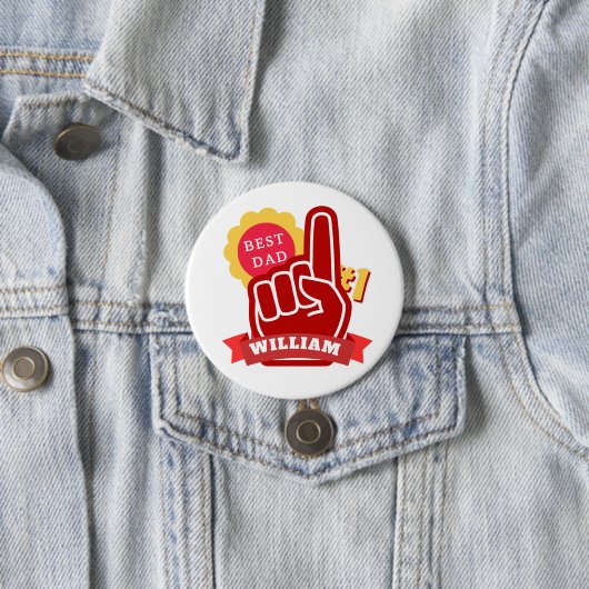 Benutzerdefinierter Name Nr. 1 Bester Vater Vatert Button (Beispiel)