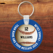 Benutzerdefinierter Name, Nummer, Teamname Basebal Schlüsselanhänger (Vorderseite)
