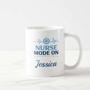 Benutzerdefinierter Name Nurse Mode On Kaffeetasse