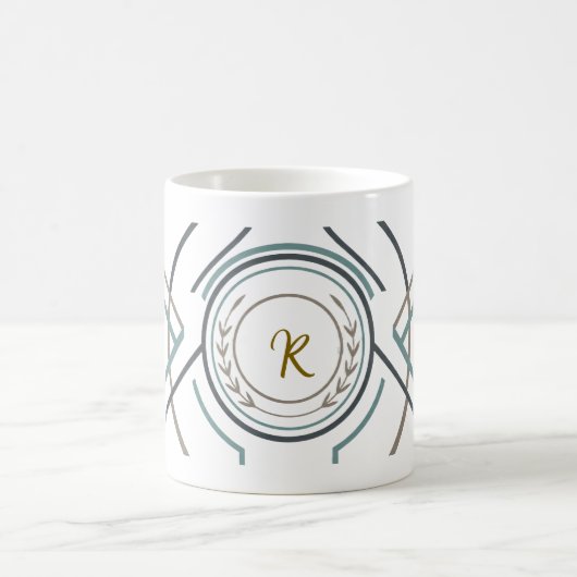 Benutzerdefinierter Name oder Initialen Becher – P Kaffeetasse (Mittel)